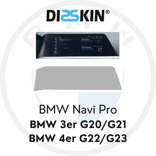 Disskin Displayschutzfolie BMW Navi Pro Display für BMW 3er / 4er / i4 G20/G21/G22/G23/G26 G2x