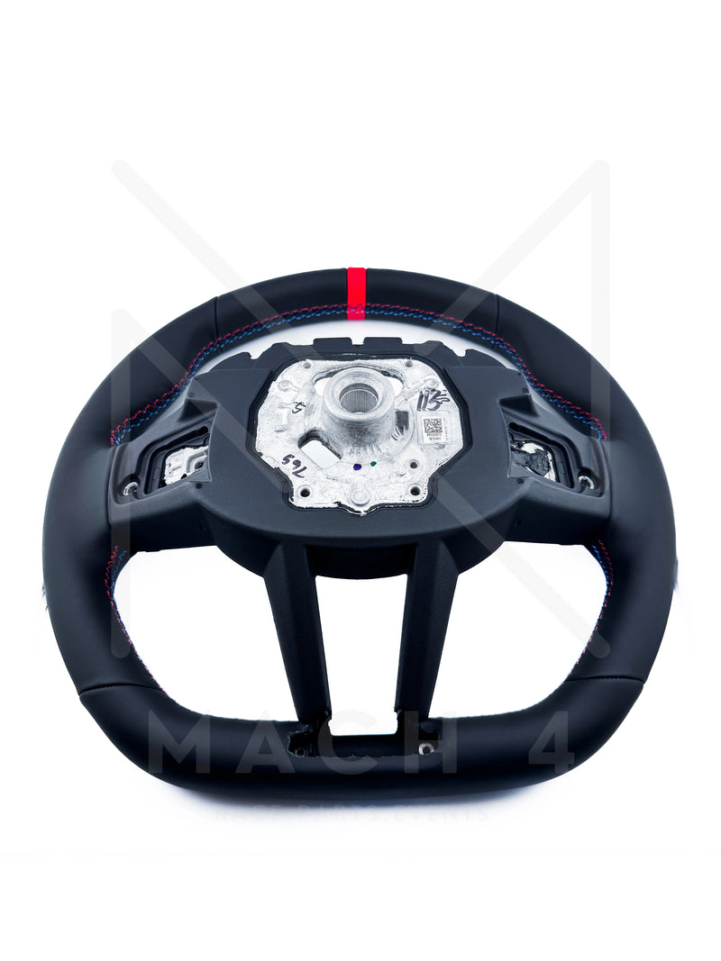 Laden Sie das Bild in Galerie -Viewer, BMW Original LCI Lenkrad abgeflacht Alcantara / Glattleder / LCI Steering Wheel flat bottom alcantara / nappa leder für BMW M3 G80/G81 / M4 G82/G83