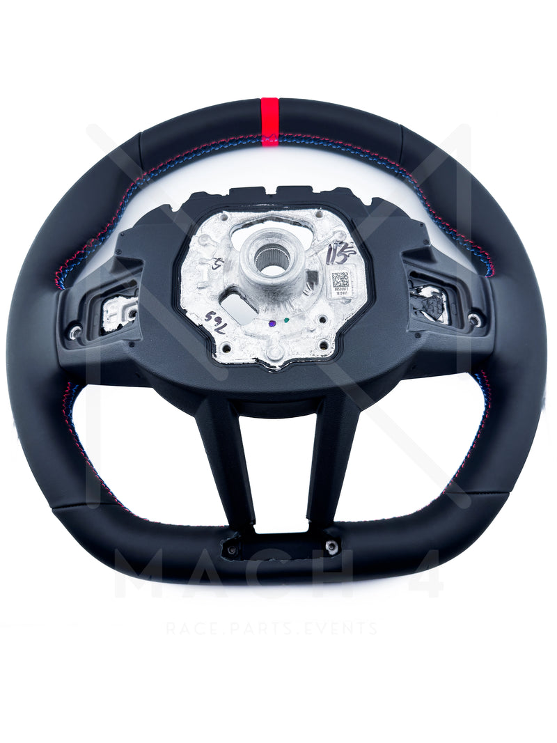 Laden Sie das Bild in Galerie -Viewer, BMW Original LCI Lenkrad abgeflacht Alcantara / Glattleder / LCI Steering Wheel flat bottom alcantara / nappa leder für BMW M3 G80/G81 / M4 G82/G83
