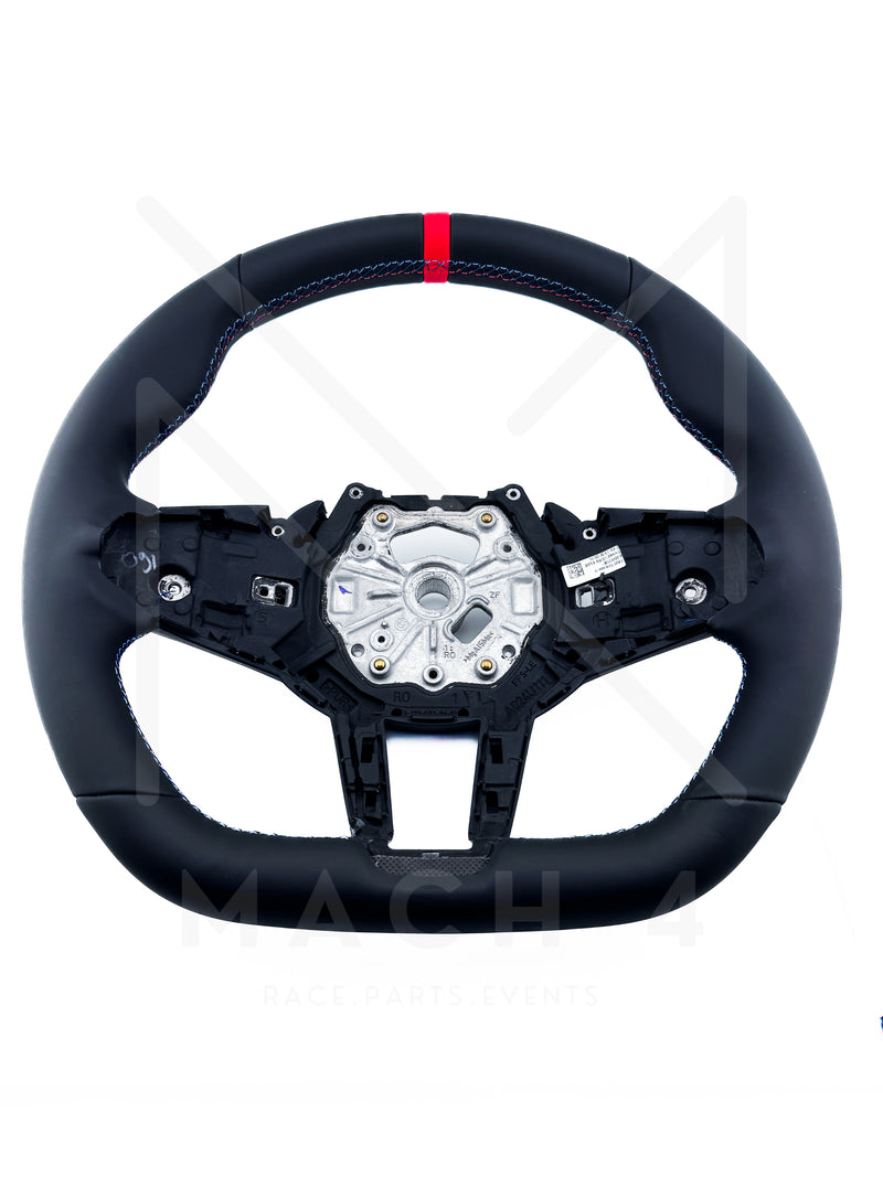 Laden Sie das Bild in Galerie -Viewer, BMW Original LCI Lenkrad abgeflacht Alcantara / Glattleder / LCI Steering Wheel flat bottom alcantara / nappa leder für BMW M3 G80/G81 / M4 G82/G83