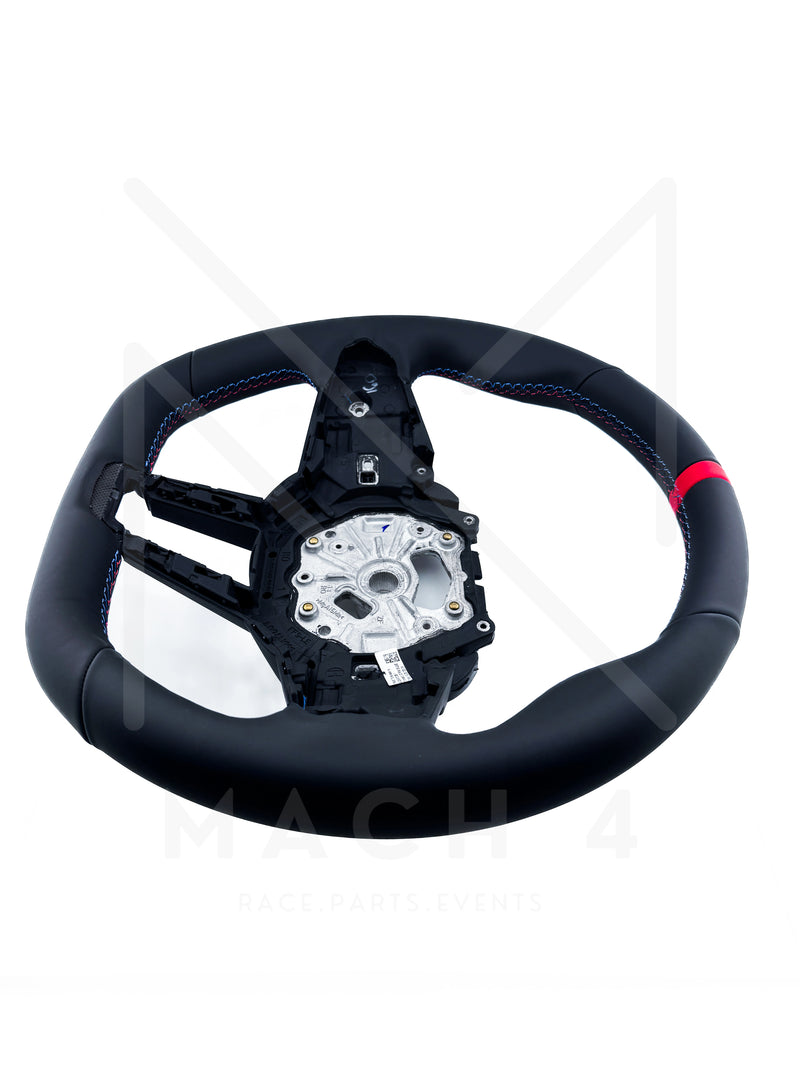 Laden Sie das Bild in Galerie -Viewer, BMW Original LCI Lenkrad abgeflacht Alcantara / Glattleder / LCI Steering Wheel flat bottom alcantara / nappa leder für BMW M3 G80/G81 / M4 G82/G83
