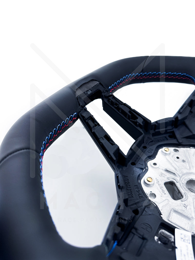 Laden Sie das Bild in Galerie -Viewer, BMW Original LCI Lenkrad abgeflacht Alcantara / Glattleder / LCI Steering Wheel flat bottom alcantara / nappa leder für BMW M3 G80/G81 / M4 G82/G83