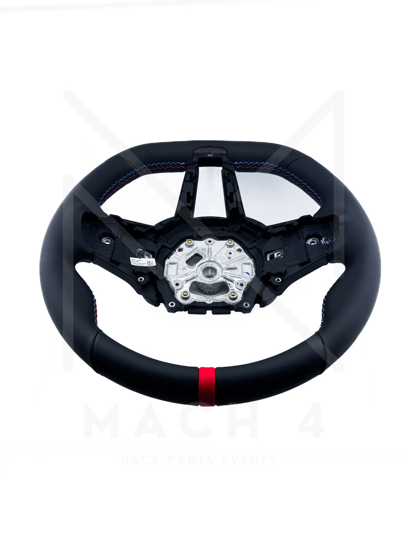 Laden Sie das Bild in Galerie -Viewer, BMW Original LCI Lenkrad abgeflacht Alcantara / Glattleder / LCI Steering Wheel flat bottom alcantara / nappa leder für BMW M3 G80/G81 / M4 G82/G83