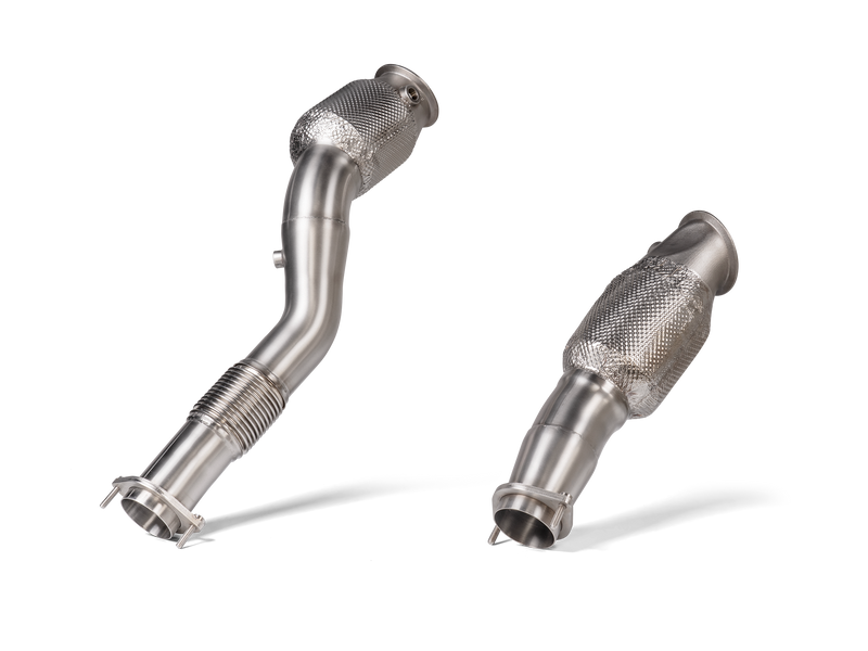 Laden Sie das Bild in Galerie -Viewer, Akrapovic Titanium Downpipes mit 200 Zellen Kats für BMW M2 G87 - DP-BM/SS/8