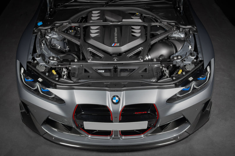 Laden Sie das Bild in Galerie -Viewer, Eventuri Carbon Domstrebe / Carbon Strut Brace für BMW M3 G80/G81 & M4 G82/G83 S58 Motor