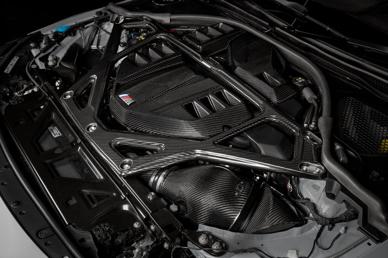 Laden Sie das Bild in Galerie -Viewer, Eventuri Carbon Domstrebe / Carbon Strut Brace für BMW M3 G80/G81 & M4 G82/G83 S58 Motor