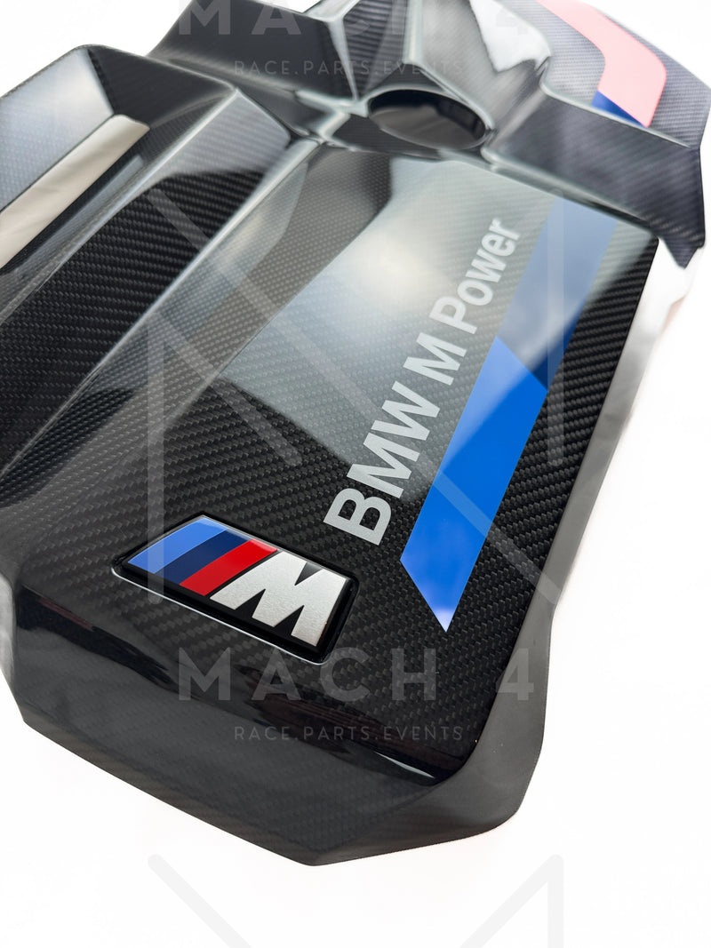 Laden Sie das Bild in Galerie -Viewer, BMW M Performance Carbon Motorabdeckung / Engine Cover für BMW M3 G80/G81 & M4 G82/G83 S58 Motor - 11145B311A3