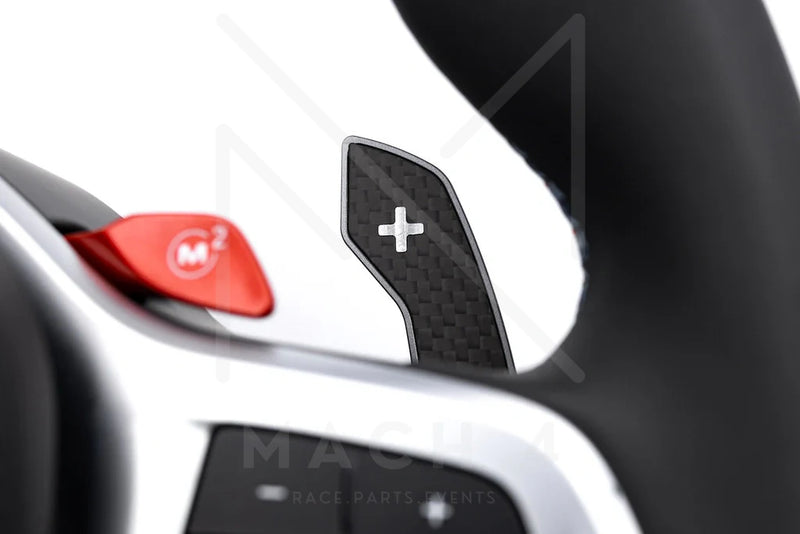 Laden Sie das Bild in Galerie -Viewer, JQ Werks MADTRACE® BMW G Series Clubsport Magnetic Paddle Shifters Set V2 / Carbon/Metall Magnet Schaltwippen Set V2 für BMW G-Series