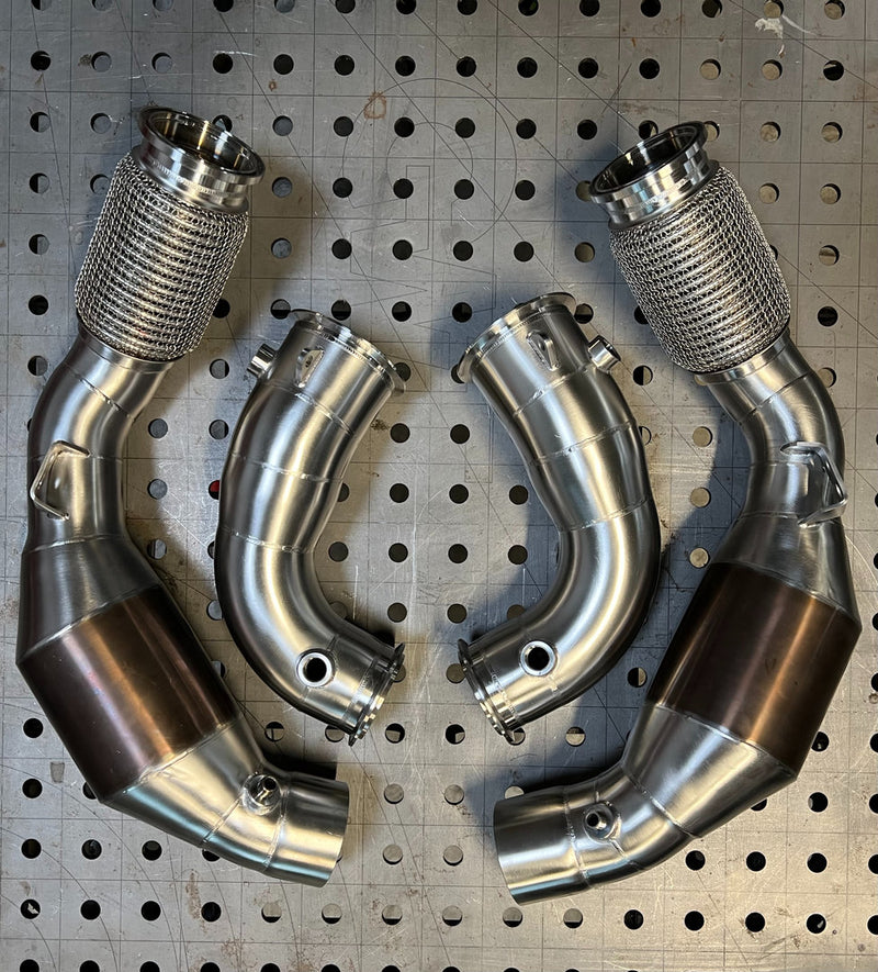 Laden Sie das Bild in Galerie -Viewer, MH-Pipes Downpipes S63 Motor für BMW M5 / M8 F90/F91/F92/F93 F9x
