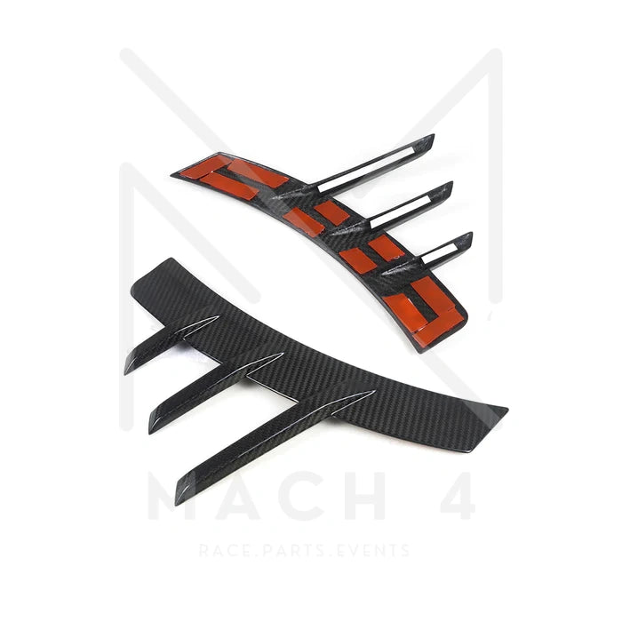 Laden Sie das Bild in Galerie -Viewer, R44/MHC Carbon Zierblenden Seitenwand hinten Radkasten Performance-Style für BMW M2 G87