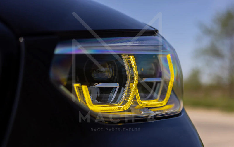 Laden Sie das Bild in Galerie -Viewer, R44 CSL-Style Tagfahrlichter Module DRL yellow light / gelb / Motorsport für BMW X3M F97 / X4M F98 Pre LCI