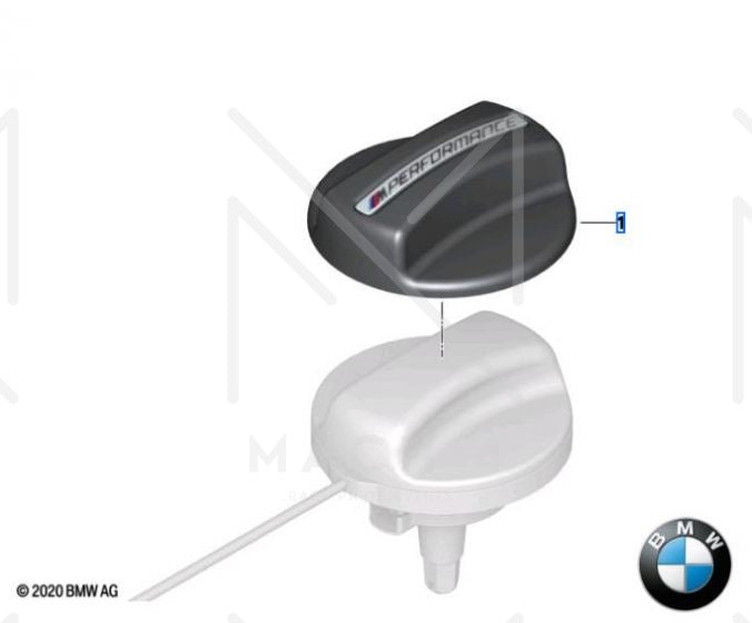 Laden Sie das Bild in Galerie -Viewer, BMW M Performance Tankverschluss Kappe Carbon - 16112472988
