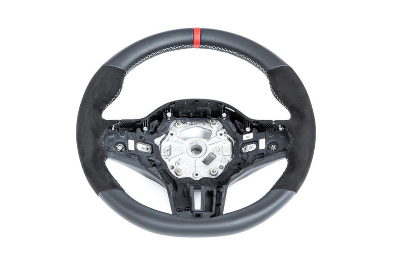 Laden Sie das Bild in Galerie -Viewer, BMW M Performance Lenkrad Alcantara/Leder mit roter 12-Uhr Markierung für BMW G-Serie - 32302462906