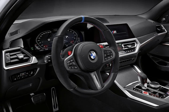 Laden Sie das Bild in Galerie -Viewer, BMW M Performance Lenkrad Abdeckung Alcanatara/Carbon für BMW G-Serie - 32302463594