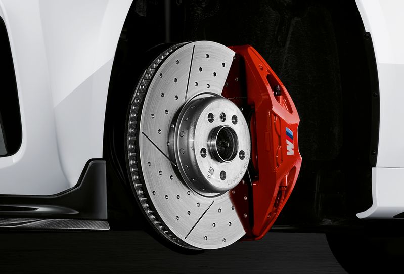 Laden Sie das Bild in Galerie -Viewer, BMW M Performance Nachrüstsatz Sportbremse 18" rot für BMW i4 G26 - 34112450161