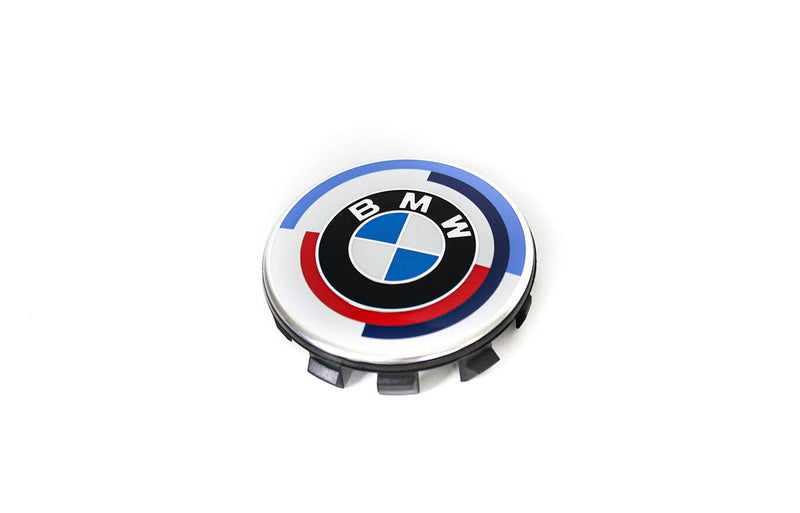 Laden Sie das Bild in Galerie -Viewer, BMW M 50 Jahre Radnabenabdeckung/Felgendeckel/Nabendeckel Ø 55 mm - 36125A57484
