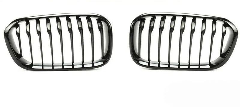 Laden Sie das Bild in Galerie -Viewer, BMW M Performance Nieren / Frontziergitter Schwarz 1er F2x Serie LCI / M140i - 51712357461/51712357462