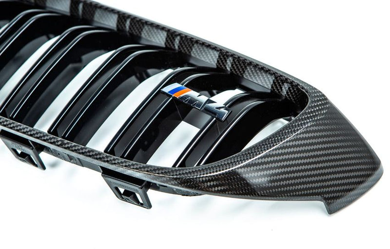 Laden Sie das Bild in Galerie -Viewer, BMW M Performance Frontziergitter/Nieren Carbon für BMW M4 F82/F83 - 51712456325/51712456326