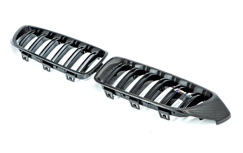 Laden Sie das Bild in Galerie -Viewer, BMW M Performance Frontziergitter/Nieren Carbon für BMW M4 F82/F83 - 51712456325/51712456326