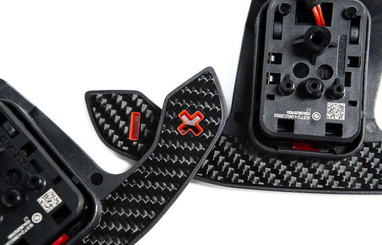 Laden Sie das Bild in Galerie -Viewer, BMW M Carbon Schaltwippen rot / Carbon Schaltpaddles Carbon/rot für BMW F- & G-Serie - 61319501592
