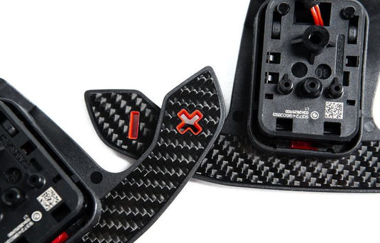 BMW M Carbon Schaltwippen rot / Carbon Schaltpaddles Carbon/rot für BMW F- & G-Serie - 61319501592