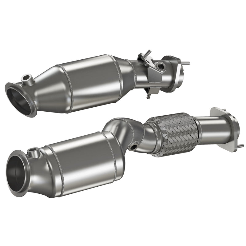 Laden Sie das Bild in Galerie -Viewer, HJS ECE Downpipes mit 200 Zellen Kats für BMW M2 G87 - S58 Motor - mit Zulassung - 90822060
