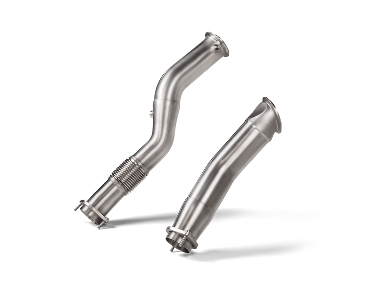 Laden Sie das Bild in Galerie -Viewer, Akrapovic Titanium Downpipes ohne Kat (Catless) für BMW M3 G80 &amp; BMW M3 Touring G81 - DP-BM/SS/9
