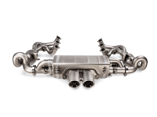 Akrapovic Evolution Header Set (Fächerkrümmer + Kats) Titan für Porsche 992 GT3