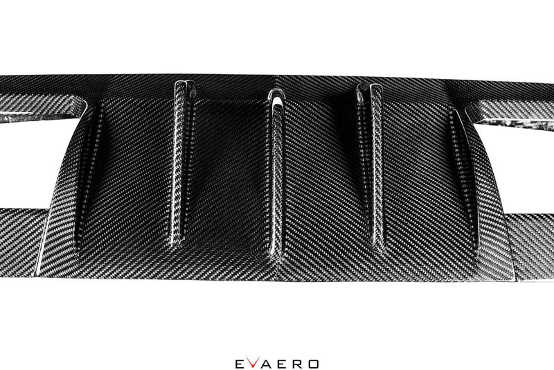 Laden Sie das Bild in Galerie -Viewer, Evaero Eventuri Carbon Diffusor mit Seitenteilen für BMW M3/M4 F80/F82 - EVA-F8XM-DIF