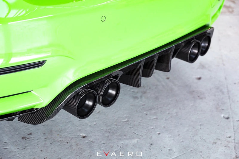 Laden Sie das Bild in Galerie -Viewer, Evaero Eventuri Carbon Diffusor mit Seitenteilen für BMW M3/M4 F80/F82 - EVA-F8XM-DIF
