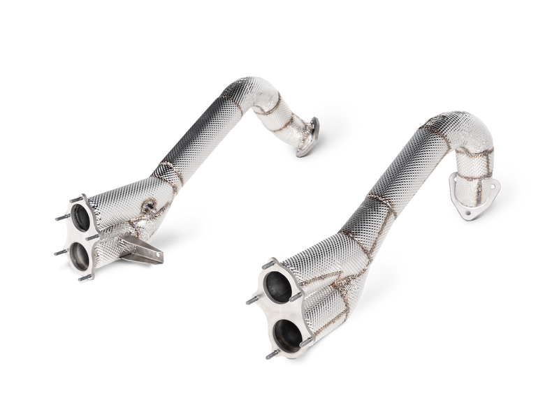 Laden Sie das Bild in Galerie -Viewer, Akrapovic Link Pipe Set Titan für Porsche 718 GT4