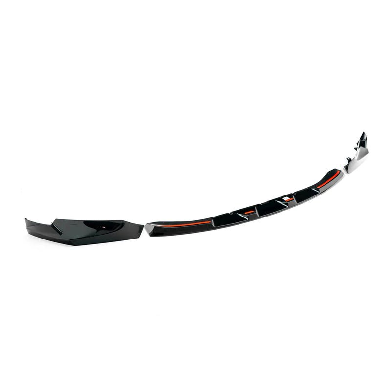 Laden Sie das Bild in Galerie -Viewer, R44/MHC Front Splitter Frontlippe Performance Design in schwarz hochglanz für BMW M3 G80/G81 & M4 G82/G83