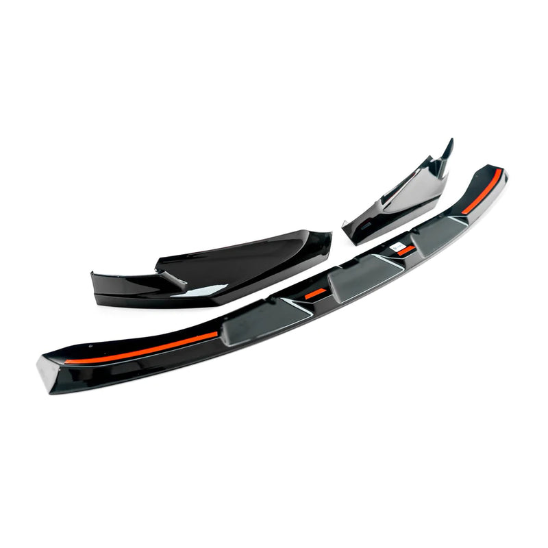 Laden Sie das Bild in Galerie -Viewer, R44/MHC Front Splitter Frontlippe Performance Design in schwarz hochglanz für BMW M3 G80/G81 & M4 G82/G83