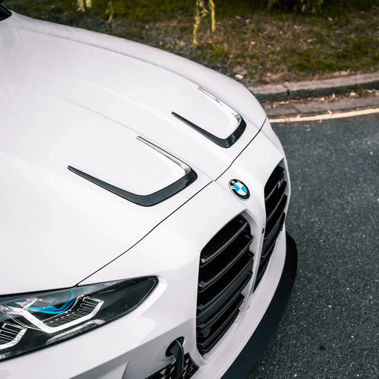 R44/MHC+ Carbon Haubenaufsatz / Vent Trims X Style für BMW M3 G80/G81 / M4 G82/G83