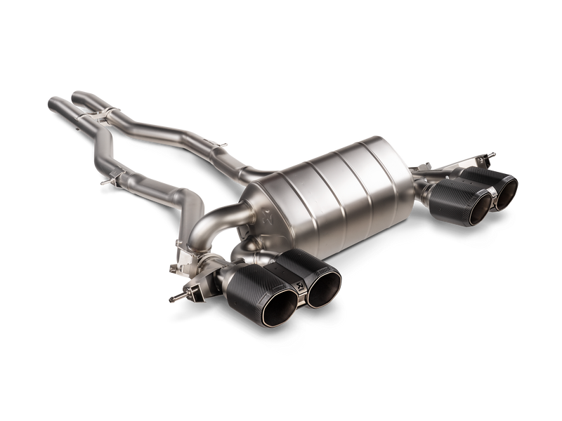 Laden Sie das Bild in Galerie -Viewer, Akrapovic Slip-On Titan Endschalldämpfer Abgasanlage Set für BMW M3 G80 / M3 Touring G81 mit ECE-Zulassung - S-BM/TI/33H