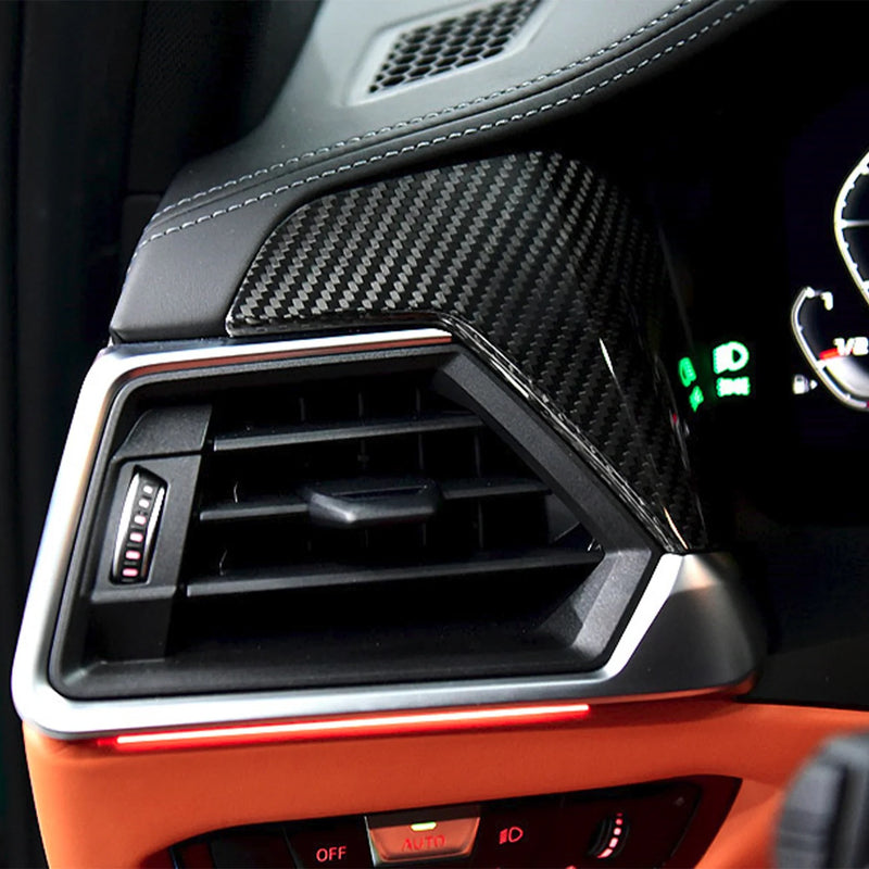 Laden Sie das Bild in Galerie -Viewer, R44/SHFT Carbon glanz Air Vent Trim / Interieur Abdeckung Lüftung für BMW M3 G80 & M4 G82/G83
