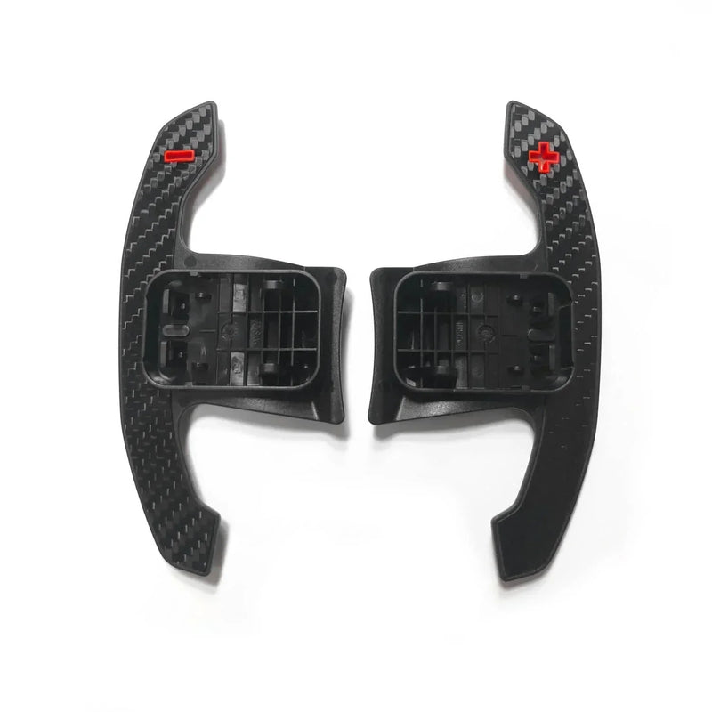 Laden Sie das Bild in Galerie -Viewer, R44/SHFT Carbon glanz Shifters/Schaltwippen mit rot oder blau für BMW M340i G30/G31 & M440i G22/G23