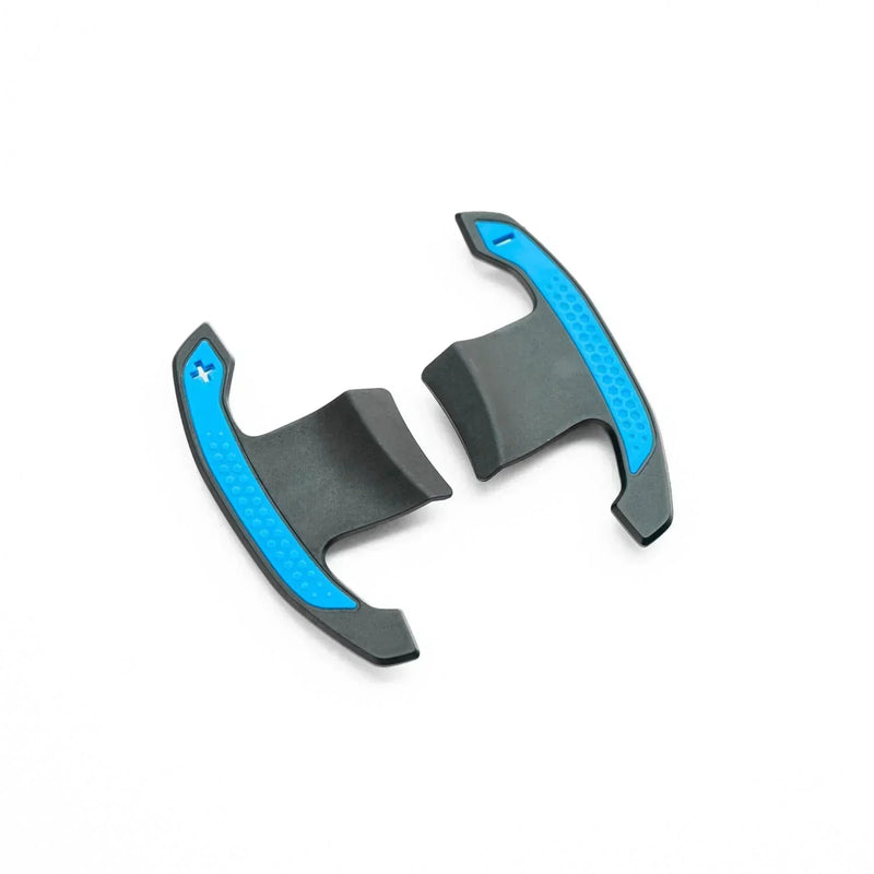 Laden Sie das Bild in Galerie -Viewer, R44/SHFT Carbon glanz Shifters/Schaltwippen mit rot / blau für BMW M135i / M235i / M240i F4x &G42