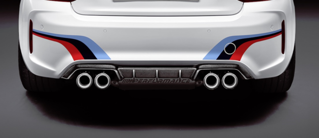 Laden Sie das Bild in Galerie -Viewer, BMW M Performance Carbon Diffusor für BMW M2 N55 F87 / BMW M2 Competition / BMW M2 CS - 51192361666