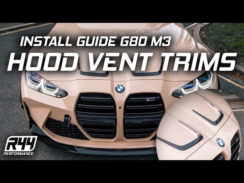 Laden und spielen Sie Video in Galerie -Viewer, R44/MHC+ Carbon Haubenaufsatz / Vent Trims X Style für BMW M3 G80/G81 / M4 G82/G83