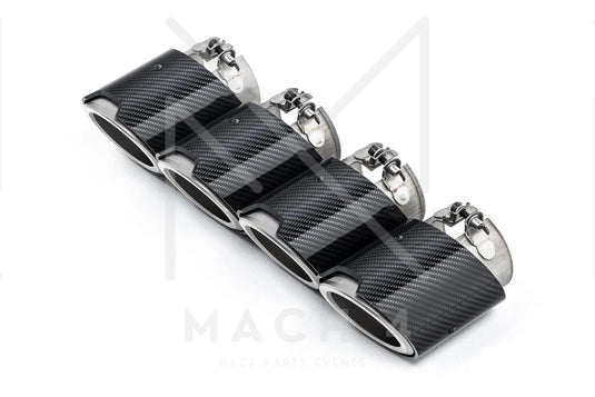 BMW M Performance Blende Endrohre Abgasanlage / Tip Set Carbon/Titan für BMW M5 G90/G99 - 18305B35D87