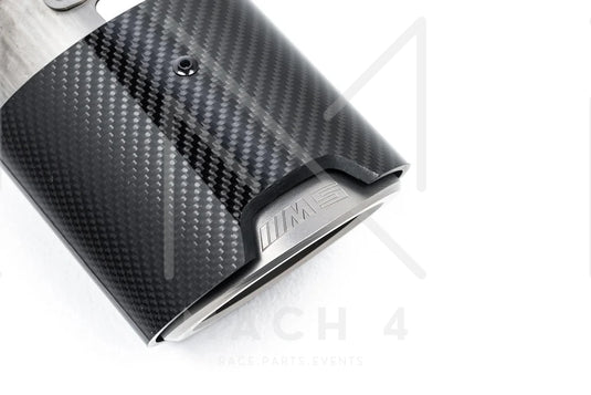 BMW M Performance Blende Endrohre Abgasanlage / Tip Set Carbon/Titan für BMW M5 G90/G99 - 18305B35D87
