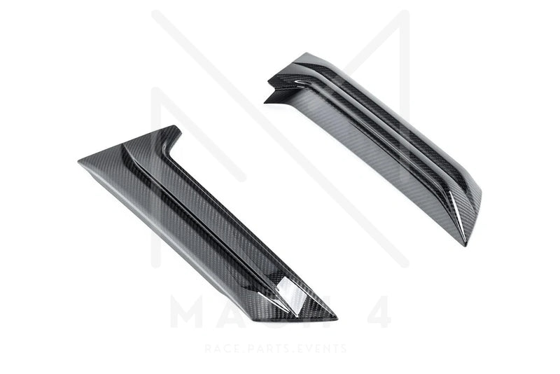 Laden Sie das Bild in Galerie -Viewer, BMW M Performance Heckfinnen / Rear Pillar Fin Set Carbon für BMW M5 G99 - 51125A85299/51125A852A0
