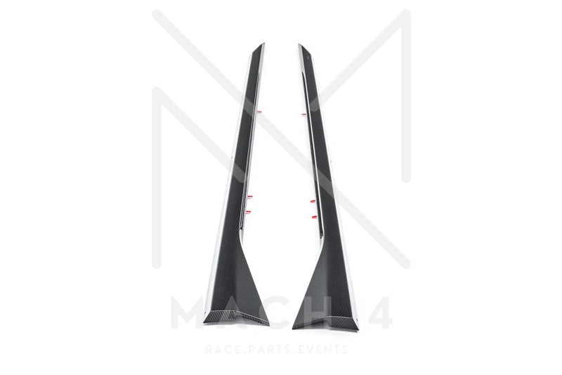 Laden Sie das Bild in Galerie -Viewer, BMW M Performance Schwelleraufsatz / Seitenschweller Carbon / Side Skirt für BMW M5 G90/G99 - 51775A70D63/51775A70D64
