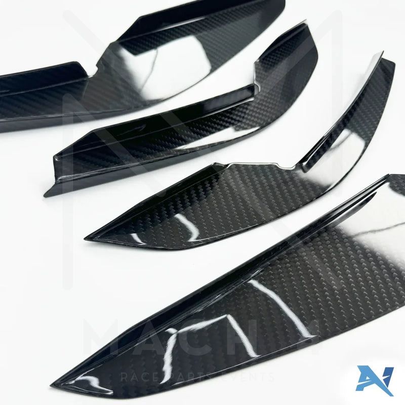 Laden Sie das Bild in Galerie -Viewer, Alpha-N Carbon Canards / Front Flaps Set für BMW M3 G80/G81 / M4 G82/G83 - AN-0728
