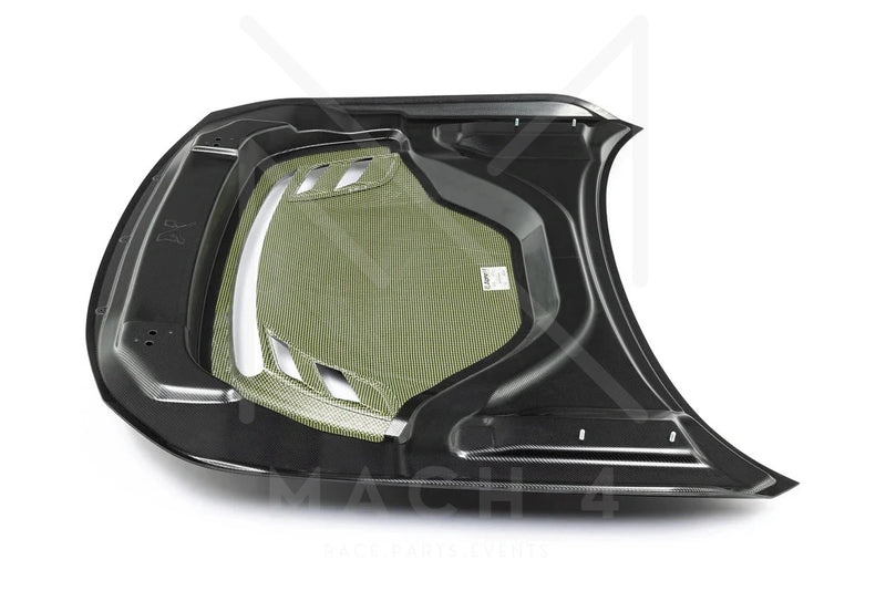 Laden Sie das Bild in Galerie -Viewer, Alpha-N Carbon Clubsport Motorhaube mit Einsatz / Clubsport Hood with Vent für BMW M2 G87 - AN-0735 / AN-0731
