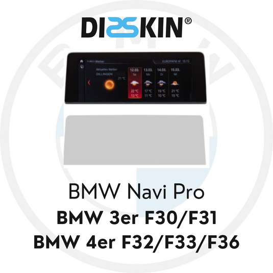 Disskin Displayschutzfolie BMW Navi Professional für BMW 3er / 4er F30/F31/F32/F33/F36 F3x