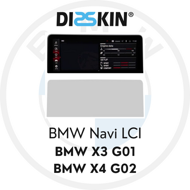 Disskin Displayschutzfolie BMW Navi für BMW X3 / X4 G01/G02 LCI