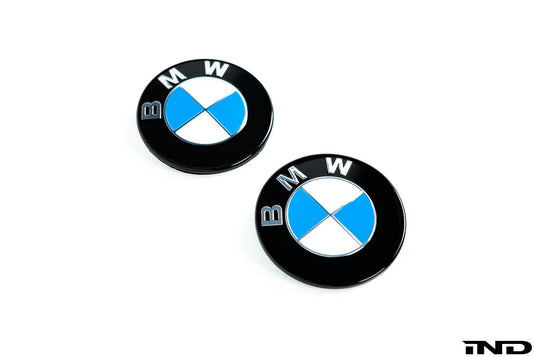 (2. Wahl) IND Original BMW Embleme Set schwarz lackiert für BMW M3 G81 G87 S58 Motor