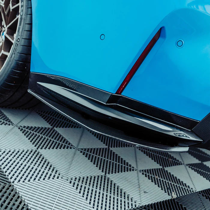 Laden Sie das Bild in Galerie -Viewer, R44/MHC+ Carbon Rear Side Splitter / Heck Seiten Flaps Diffusor für BMW M3 G80/G81
